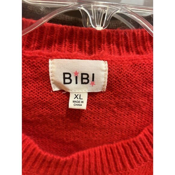 Bibi Sequin Nutcracker Red Sweater Women Size XL Christmas Preppy Holiday Cozy - Picture 2 of 5